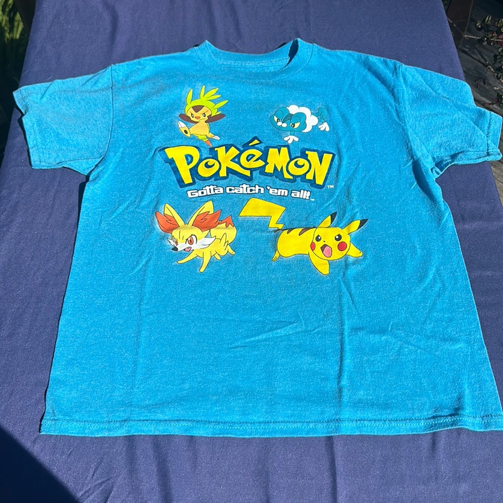 Pokemon 2015 Characters “Got to catch em’ all”graphic tee Royal blue L 10/12